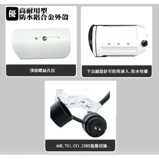 SONY晶片 1080P AHD TVI CVI 紅外線 防水 攝影機 攝像頭 監視器 8顆 陣列燈 LED 含稅開發票：圖片 6