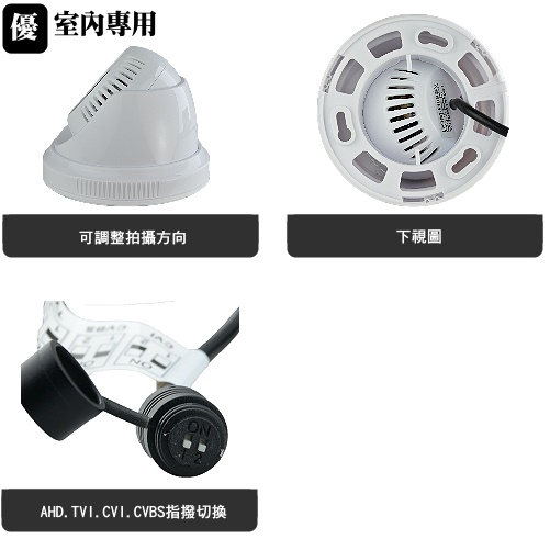 SONY晶片 半球 監視器 AHD 1080P LED 紅外線 夜視 攝影機 吸頂型 安規變壓器 防雷保護 台灣出品:圖片 5