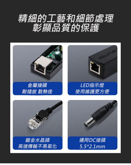 10入 POE 分離器 監視器 隔離型 帶隔離 PD 供電 模組 標準 48V轉12V：圖片 6