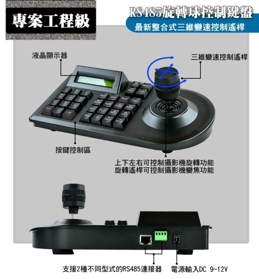 RS485 旋轉攝影機 快速球 控制鍵盤 監視器 SPEEDDOME 鍵盤：圖片 3
