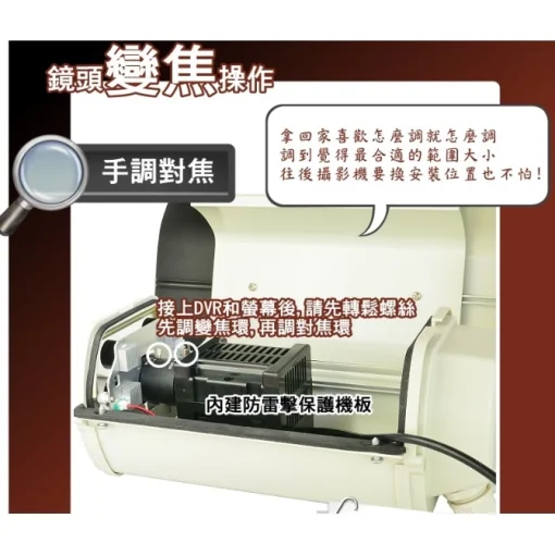 手動變焦 5~50mm AHD 1080P SONY晶片 紅外線 監視器 鏡頭 防護罩 防水 攝影機 台灣出品：圖片 2