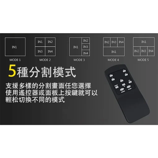 4K 四分割螢幕 分割器 HDMI 畫面 四進一出 1080p HDMI 畫面分割選擇器 4進1出 無縫 切換器：圖片 3