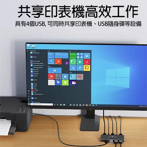 2埠 4進 4K HDMI USB 鍵盤 滑鼠 共享器 螢幕 KVM 切換器 監視器 監控 2進 2路 2口 共用 共享：圖片 4